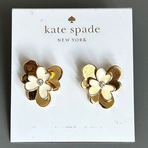 Kate Spade Pansy Blossoms Stud Earrings NWT